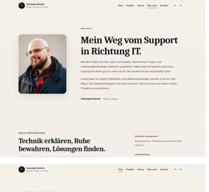 Vorschau der Website